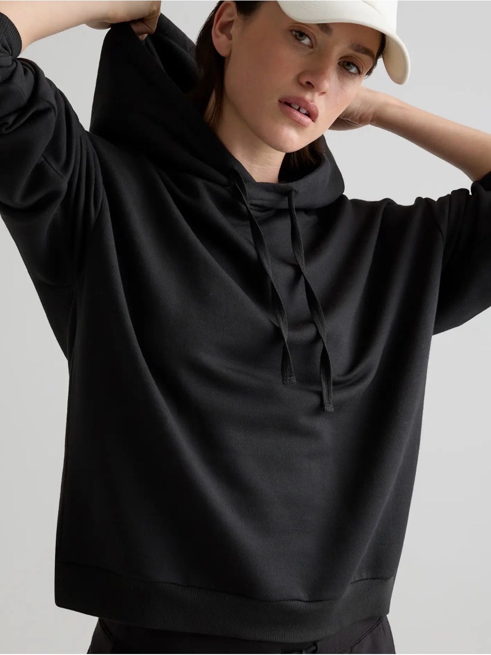 Black Women's Hooded Sweatshirt Sweater